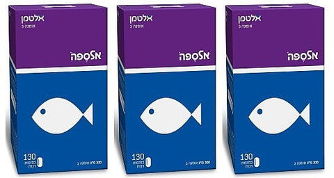 אלטמן - אומגה 3 אלספה אריזת שלישייה - 390 כמוסות