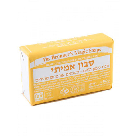 סבון אמיתי - ד"ר ברונר - סבון מוצק טבעי לימון ליים - 140 גרם - טבע ביוטי