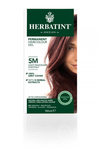 הרבטינט - M5 - ערכת צבע טבעי לשיער - מהגוני ערמוני בהיר