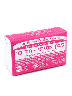 סבון אמיתי - ד"ר ברונר - סבון מוצק טבעי ורד הבר - 140 גרם - טבע ביוטי