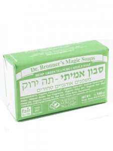 סבון אמיתי - ד"ר ברונר - סבון מוצק טבעי תה ירוק - 140 גרם - טבע ביוטי